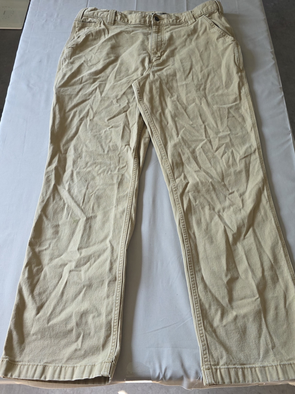 Carhartt Relaxed Fit Canvas Work Pants Khaki Tan - 36x32 Dungaree Carpenter